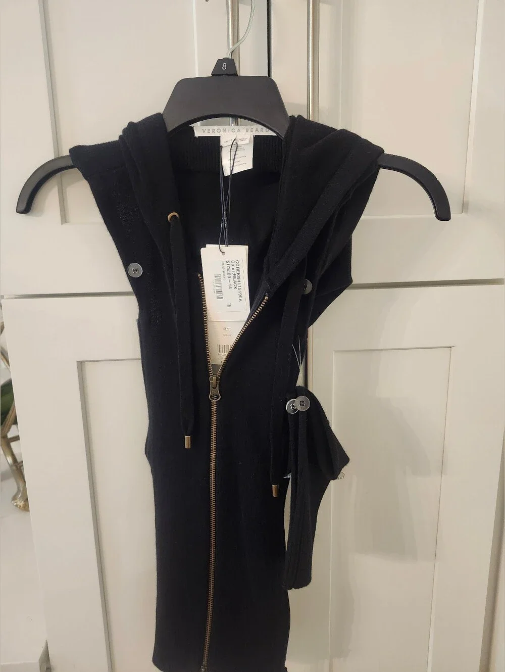 Veronica Beard Cashmere Hoodie Dickie With Cuffs Sz 00-14 NWT